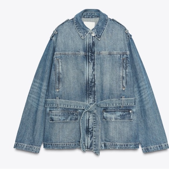 Zara Jackets & Blazers - Zara Stylish Blue Denim Jacket
